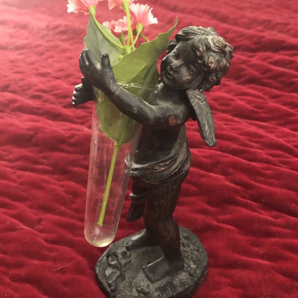 Vintage Victorian Cherub Flower Vase